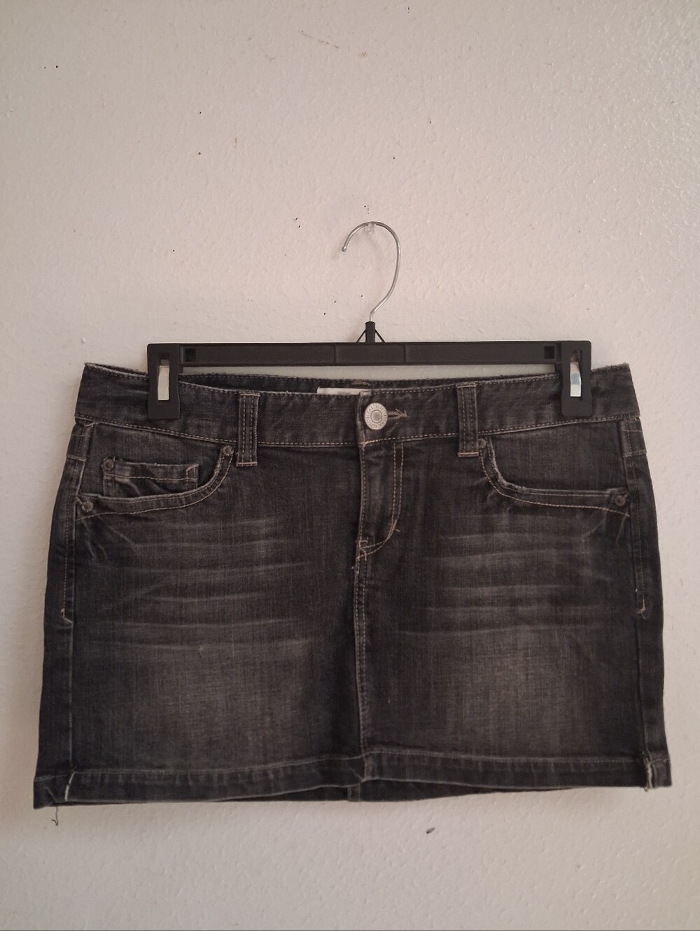 "Aeropostale Dark Wash Denim Mini Skirt - Side Slits - Size 9/10"